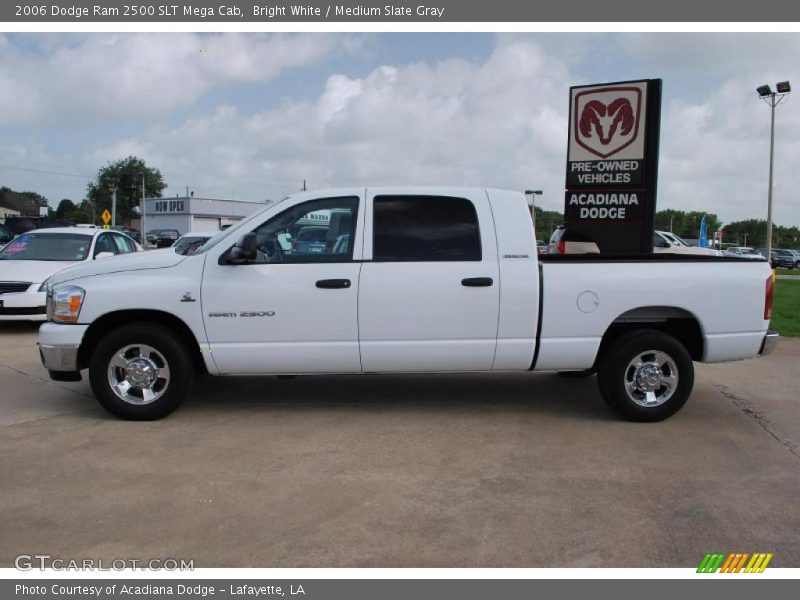 Bright White / Medium Slate Gray 2006 Dodge Ram 2500 SLT Mega Cab