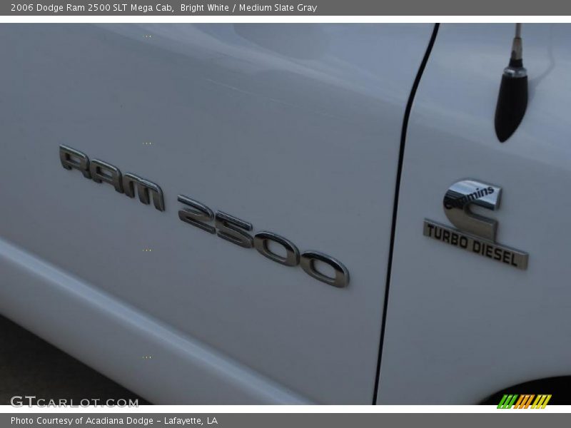 Bright White / Medium Slate Gray 2006 Dodge Ram 2500 SLT Mega Cab
