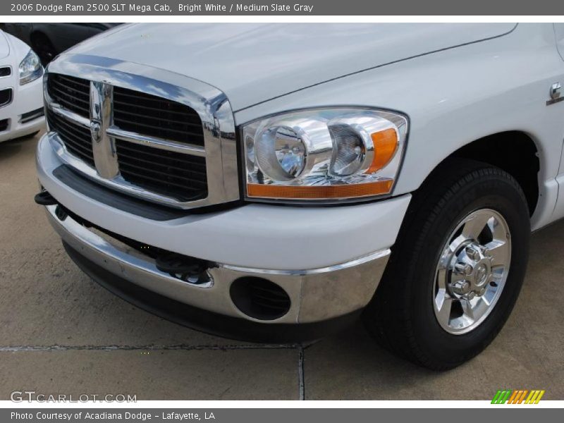 Bright White / Medium Slate Gray 2006 Dodge Ram 2500 SLT Mega Cab