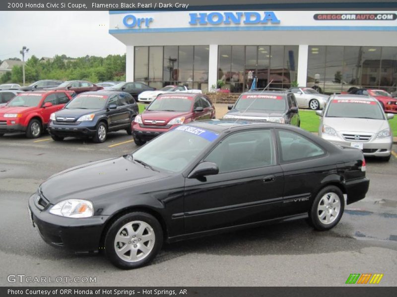 Flamenco Black Pearl / Dark Gray 2000 Honda Civic Si Coupe