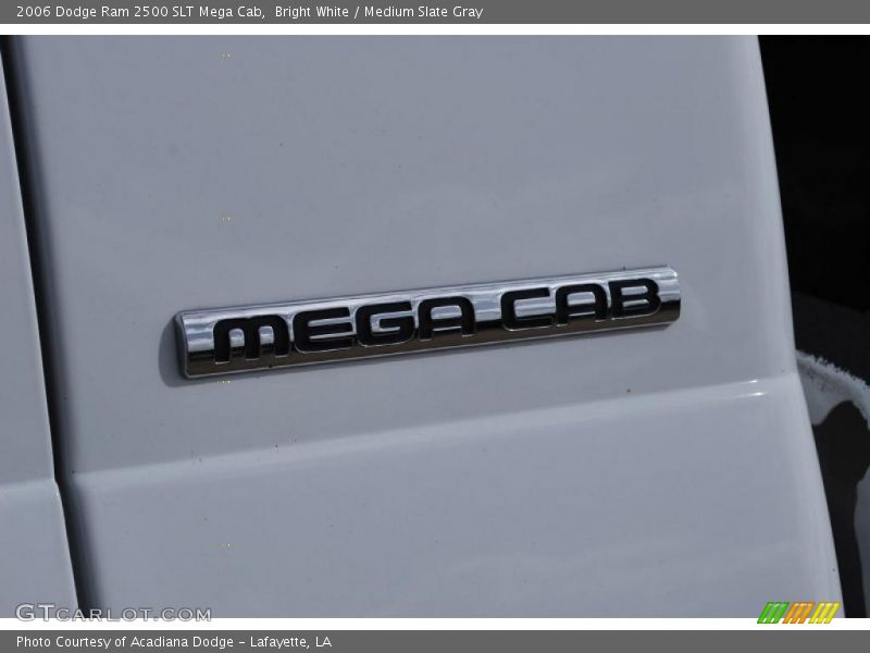 Bright White / Medium Slate Gray 2006 Dodge Ram 2500 SLT Mega Cab