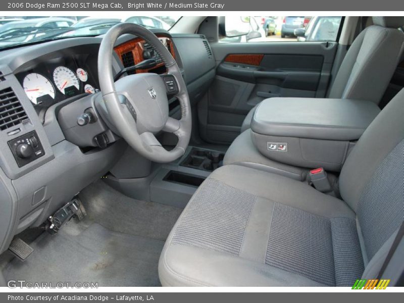Bright White / Medium Slate Gray 2006 Dodge Ram 2500 SLT Mega Cab