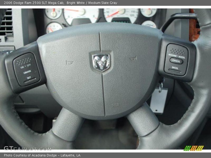 Bright White / Medium Slate Gray 2006 Dodge Ram 2500 SLT Mega Cab
