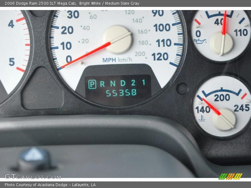 Bright White / Medium Slate Gray 2006 Dodge Ram 2500 SLT Mega Cab