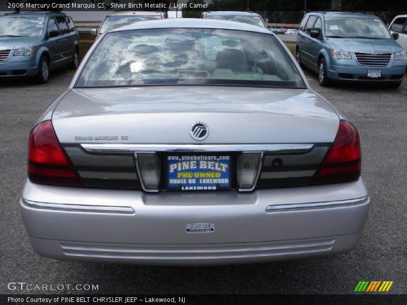Silver Birch Metallic / Light Camel 2006 Mercury Grand Marquis GS