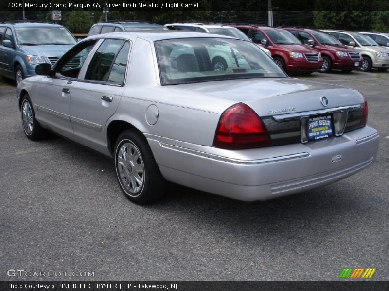 Silver Birch Metallic / Light Camel 2006 Mercury Grand Marquis GS