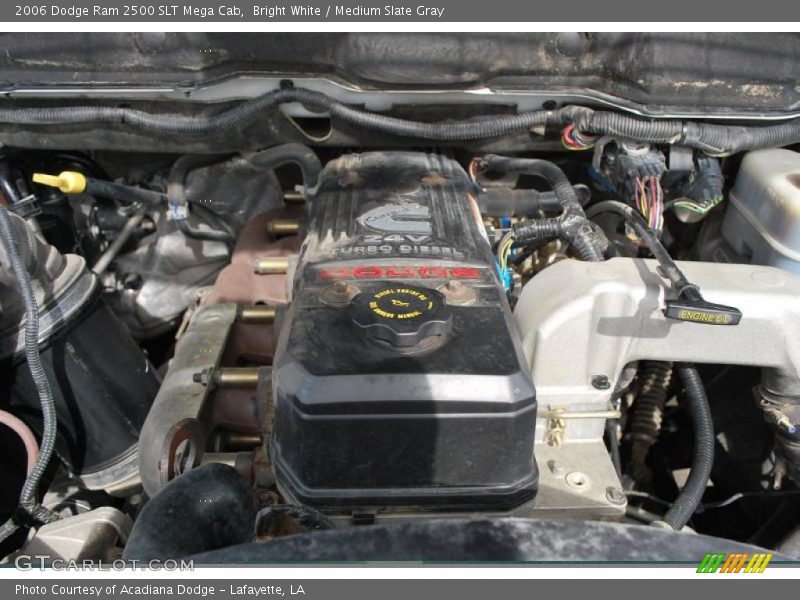 Bright White / Medium Slate Gray 2006 Dodge Ram 2500 SLT Mega Cab