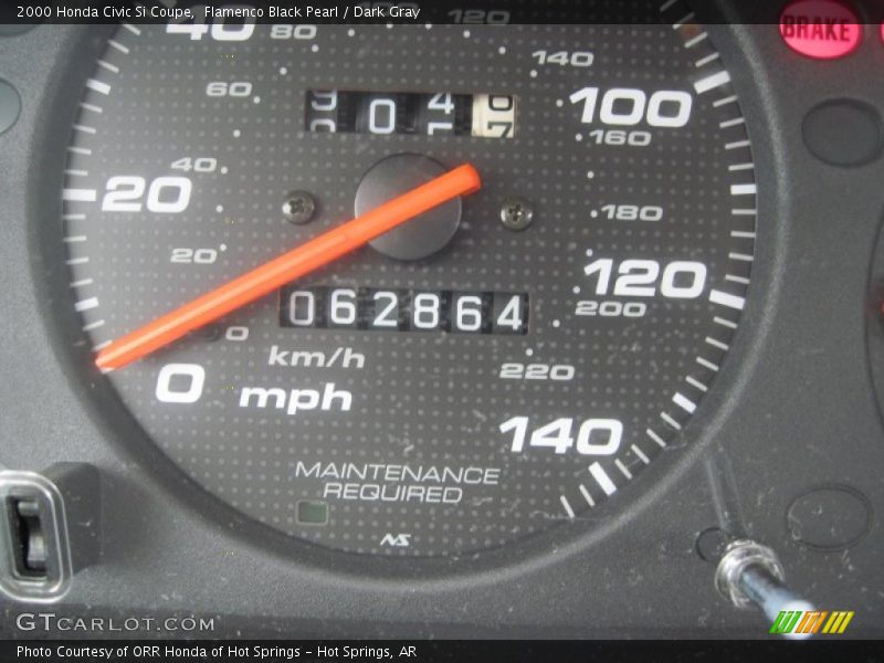 Flamenco Black Pearl / Dark Gray 2000 Honda Civic Si Coupe