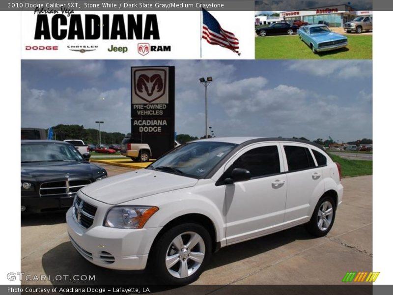 Stone White / Dark Slate Gray/Medium Graystone 2010 Dodge Caliber SXT