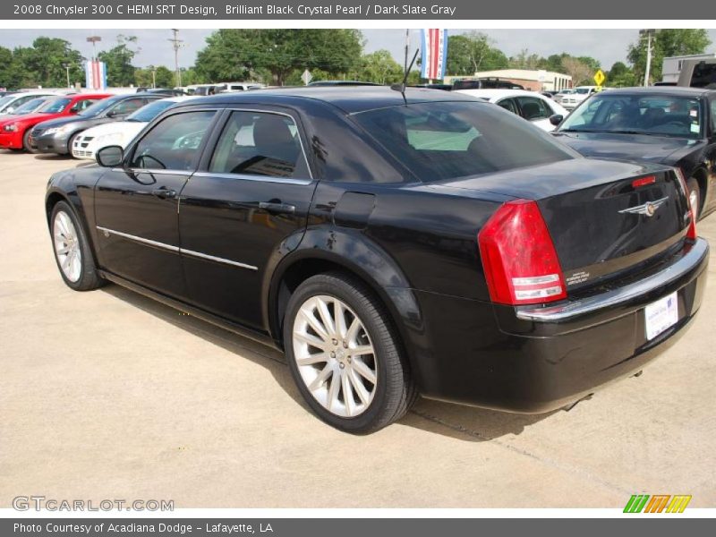 Brilliant Black Crystal Pearl / Dark Slate Gray 2008 Chrysler 300 C HEMI SRT Design