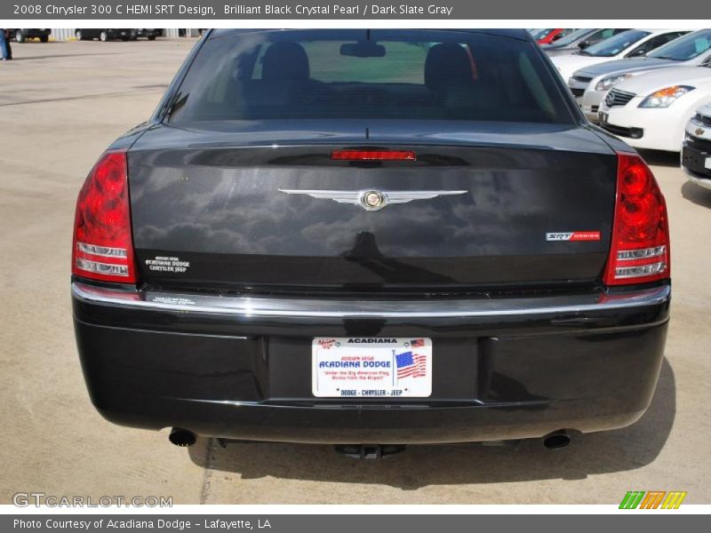 Brilliant Black Crystal Pearl / Dark Slate Gray 2008 Chrysler 300 C HEMI SRT Design