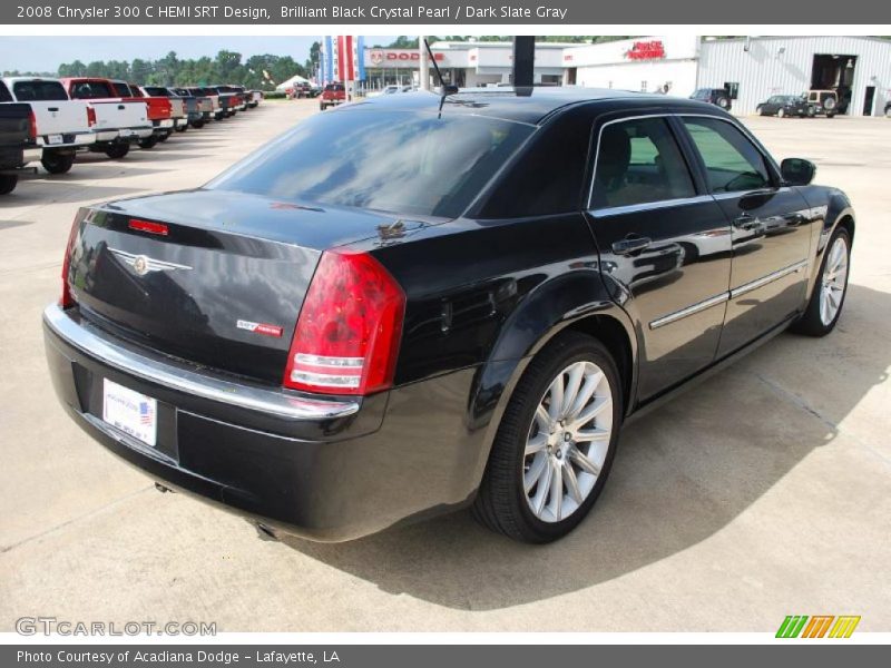 Brilliant Black Crystal Pearl / Dark Slate Gray 2008 Chrysler 300 C HEMI SRT Design