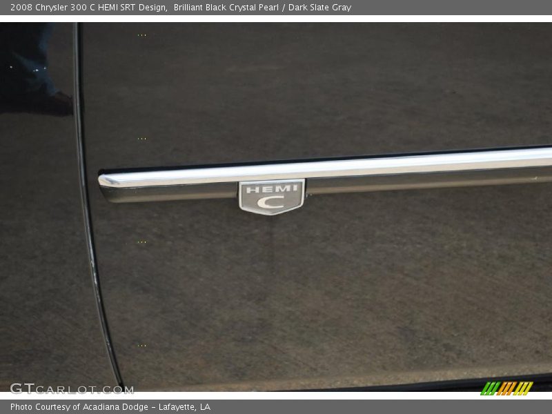 Brilliant Black Crystal Pearl / Dark Slate Gray 2008 Chrysler 300 C HEMI SRT Design
