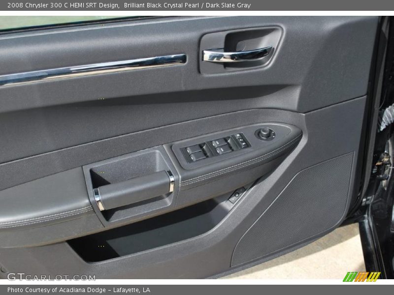 Brilliant Black Crystal Pearl / Dark Slate Gray 2008 Chrysler 300 C HEMI SRT Design