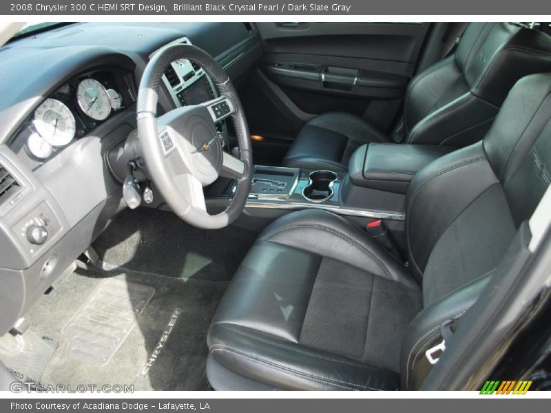 Brilliant Black Crystal Pearl / Dark Slate Gray 2008 Chrysler 300 C HEMI SRT Design