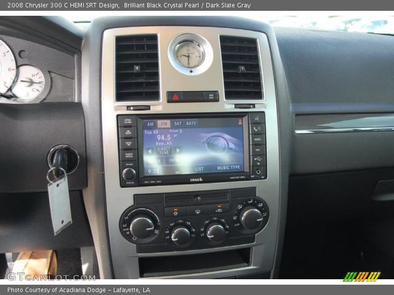 Brilliant Black Crystal Pearl / Dark Slate Gray 2008 Chrysler 300 C HEMI SRT Design