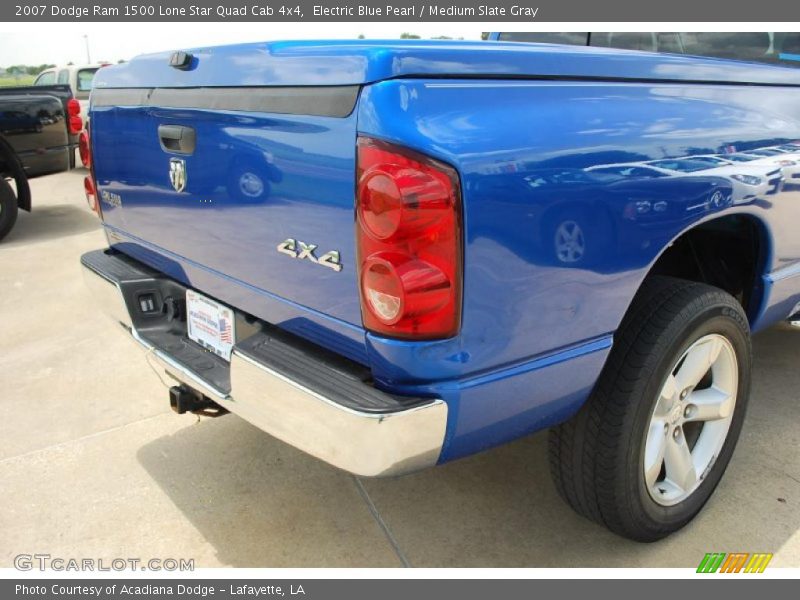 Electric Blue Pearl / Medium Slate Gray 2007 Dodge Ram 1500 Lone Star Quad Cab 4x4