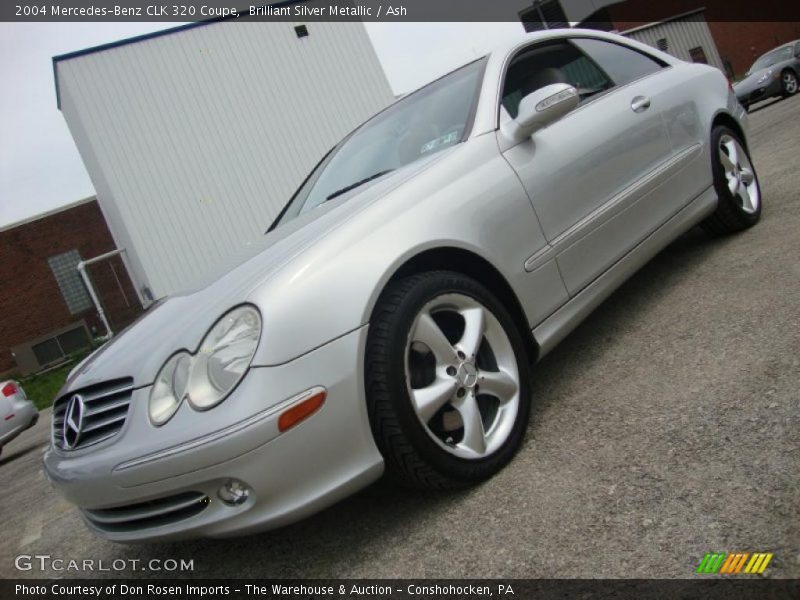 Brilliant Silver Metallic / Ash 2004 Mercedes-Benz CLK 320 Coupe