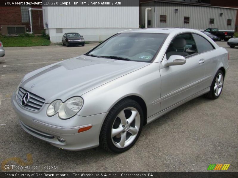 Brilliant Silver Metallic / Ash 2004 Mercedes-Benz CLK 320 Coupe
