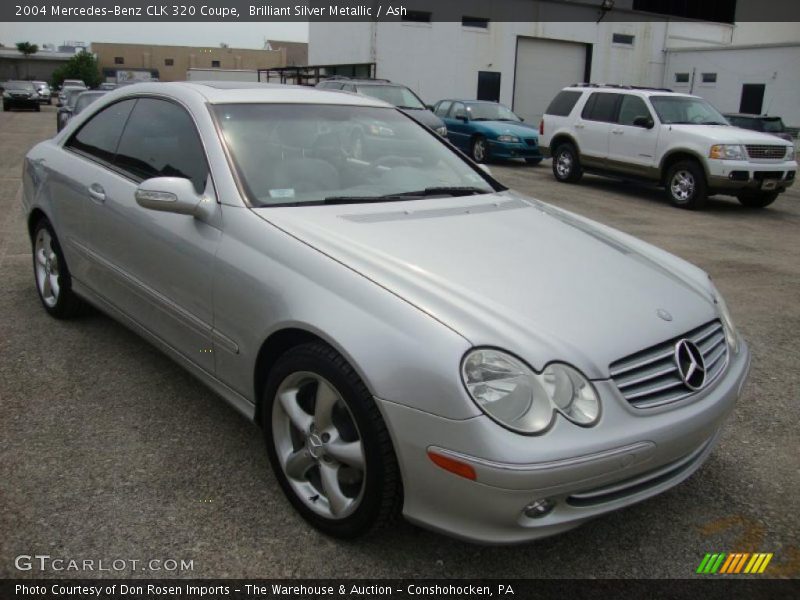 Brilliant Silver Metallic / Ash 2004 Mercedes-Benz CLK 320 Coupe