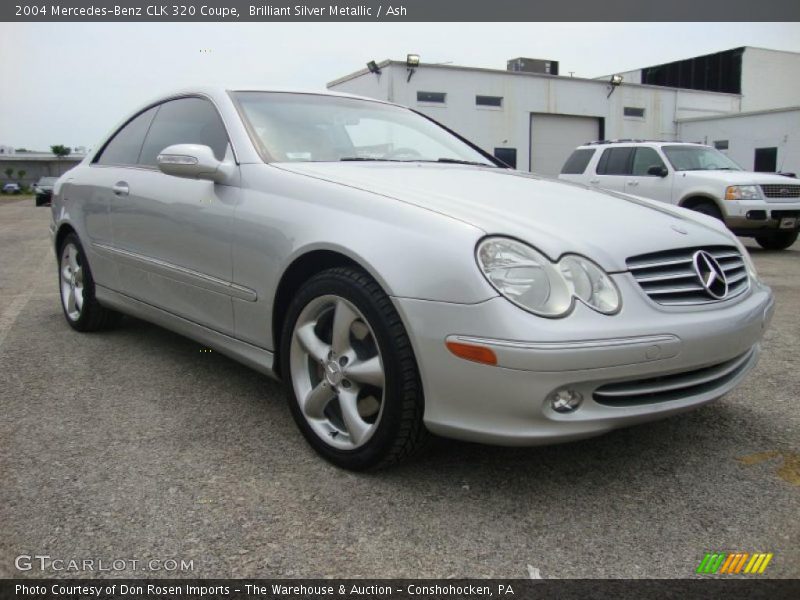 Brilliant Silver Metallic / Ash 2004 Mercedes-Benz CLK 320 Coupe