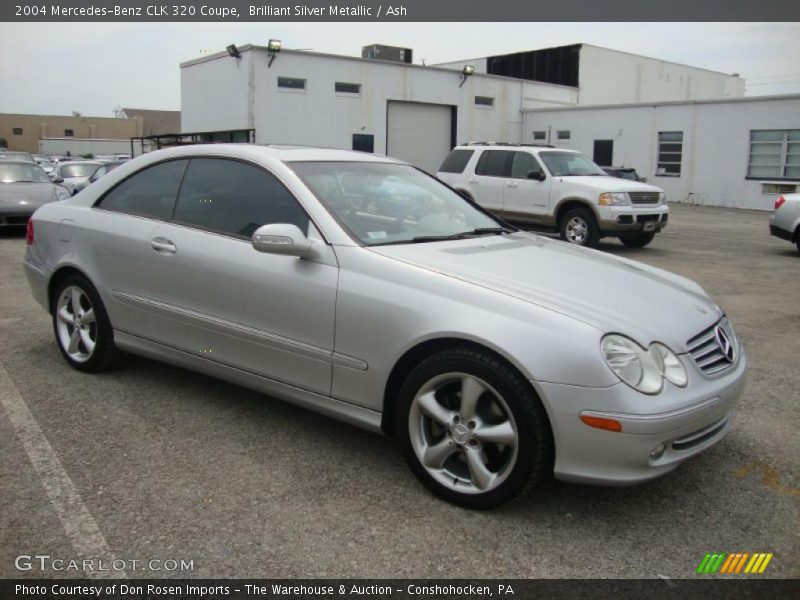 Brilliant Silver Metallic / Ash 2004 Mercedes-Benz CLK 320 Coupe