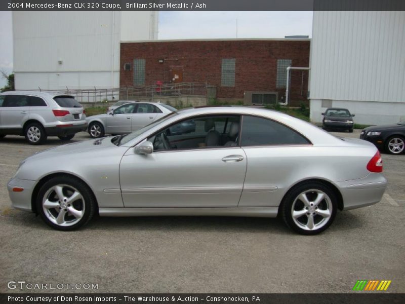 Brilliant Silver Metallic / Ash 2004 Mercedes-Benz CLK 320 Coupe