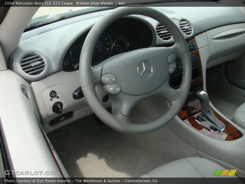 Brilliant Silver Metallic / Ash 2004 Mercedes-Benz CLK 320 Coupe