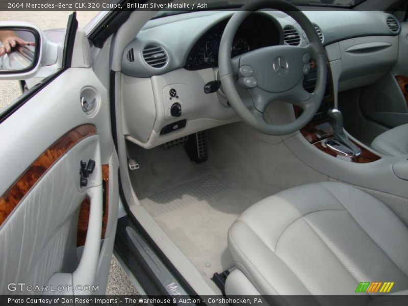 Brilliant Silver Metallic / Ash 2004 Mercedes-Benz CLK 320 Coupe