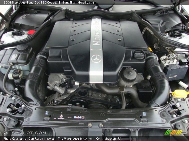 Brilliant Silver Metallic / Ash 2004 Mercedes-Benz CLK 320 Coupe