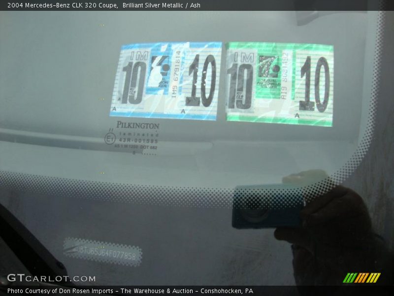 Brilliant Silver Metallic / Ash 2004 Mercedes-Benz CLK 320 Coupe