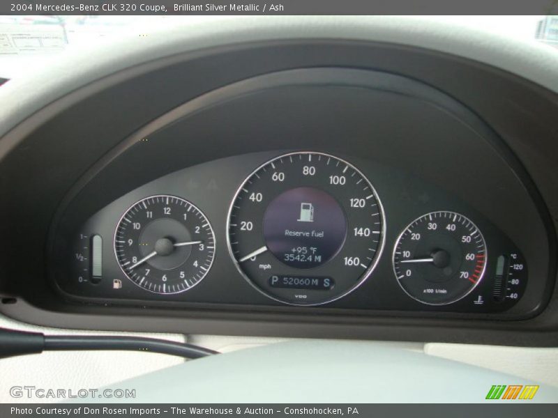 Brilliant Silver Metallic / Ash 2004 Mercedes-Benz CLK 320 Coupe