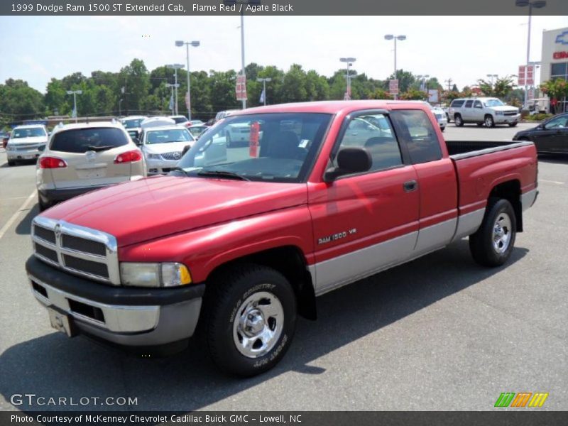 Flame Red / Agate Black 1999 Dodge Ram 1500 ST Extended Cab