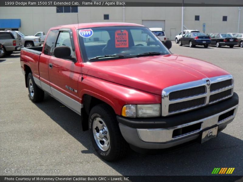 Flame Red / Agate Black 1999 Dodge Ram 1500 ST Extended Cab