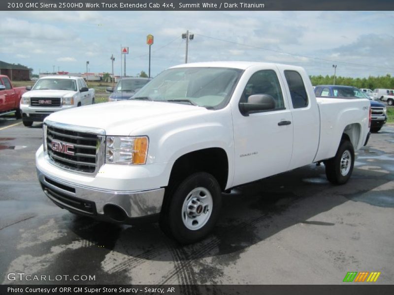 Summit White / Dark Titanium 2010 GMC Sierra 2500HD Work Truck Extended Cab 4x4