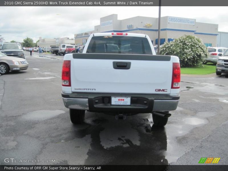 Summit White / Dark Titanium 2010 GMC Sierra 2500HD Work Truck Extended Cab 4x4