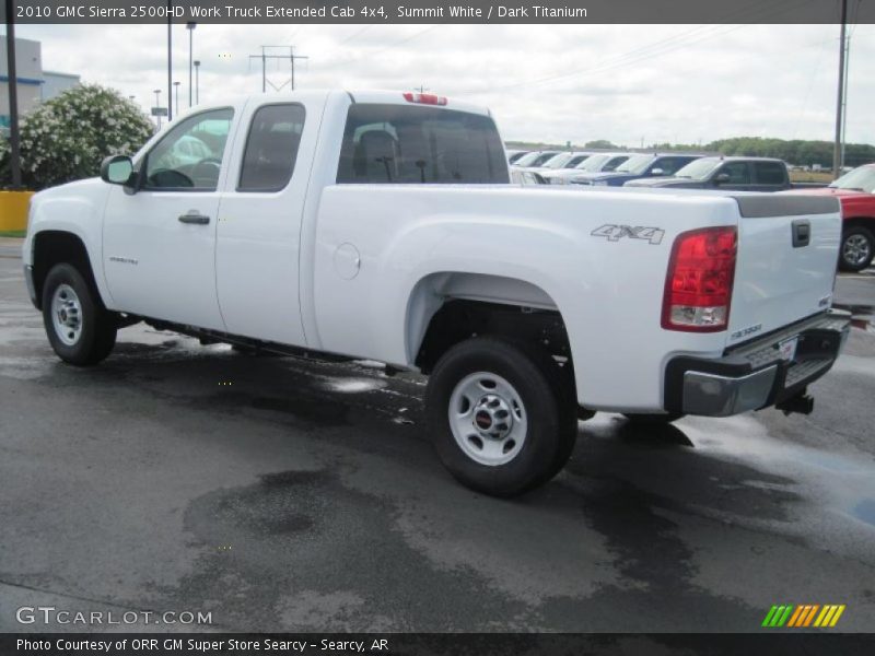 Summit White / Dark Titanium 2010 GMC Sierra 2500HD Work Truck Extended Cab 4x4