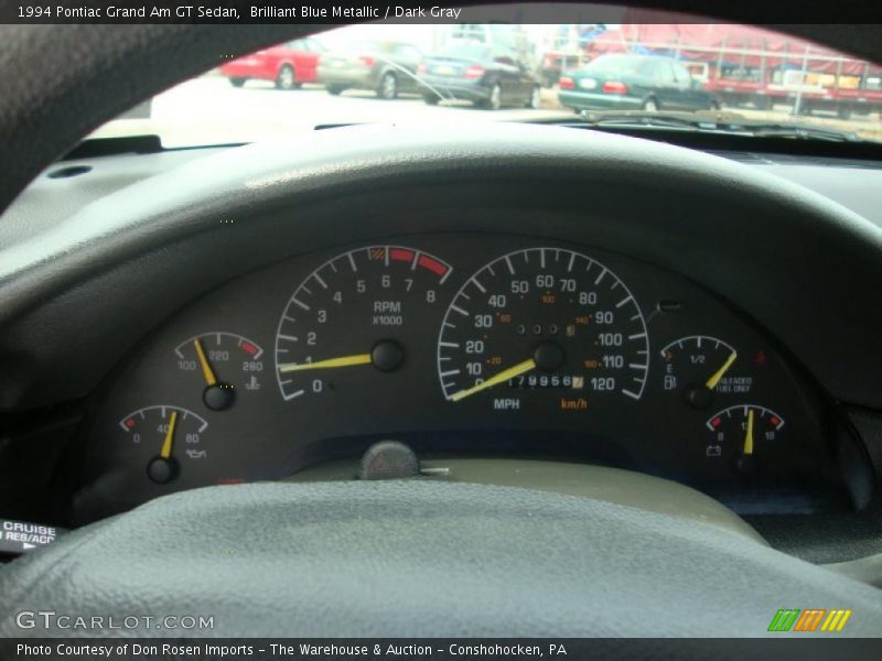 Brilliant Blue Metallic / Dark Gray 1994 Pontiac Grand Am GT Sedan