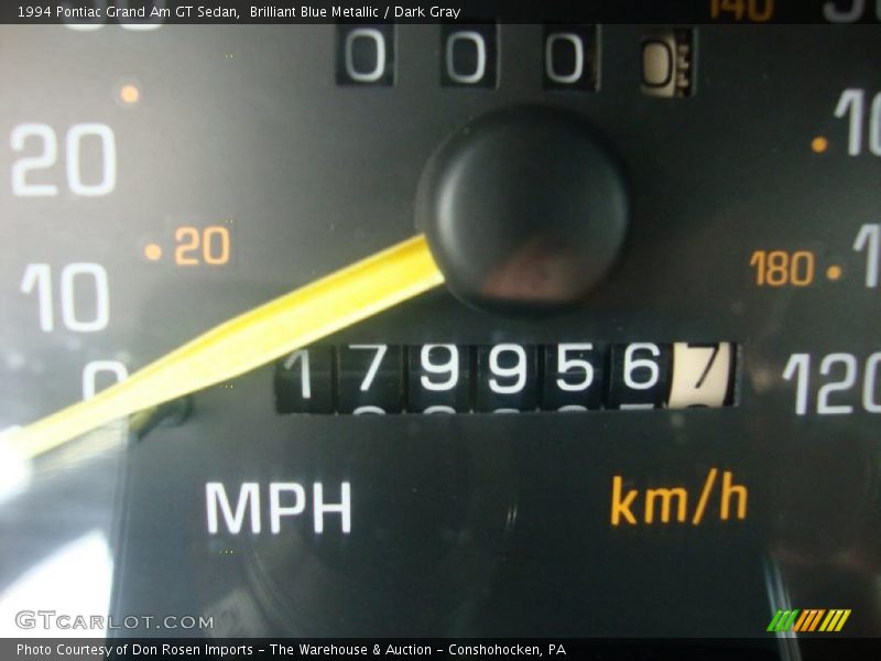 Brilliant Blue Metallic / Dark Gray 1994 Pontiac Grand Am GT Sedan