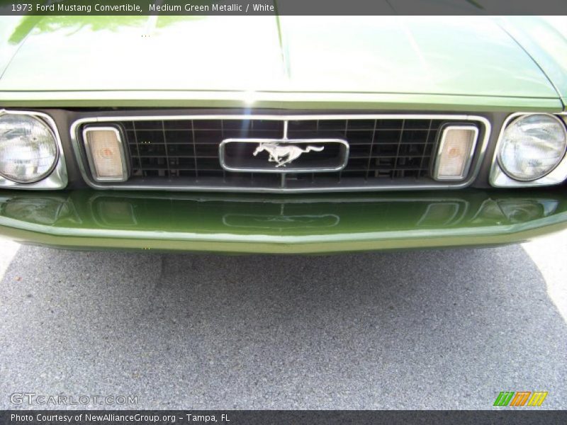 Medium Green Metallic / White 1973 Ford Mustang Convertible