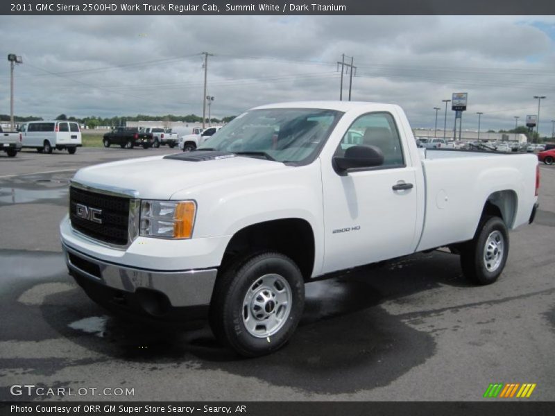 Summit White / Dark Titanium 2011 GMC Sierra 2500HD Work Truck Regular Cab