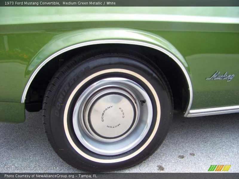 Medium Green Metallic / White 1973 Ford Mustang Convertible