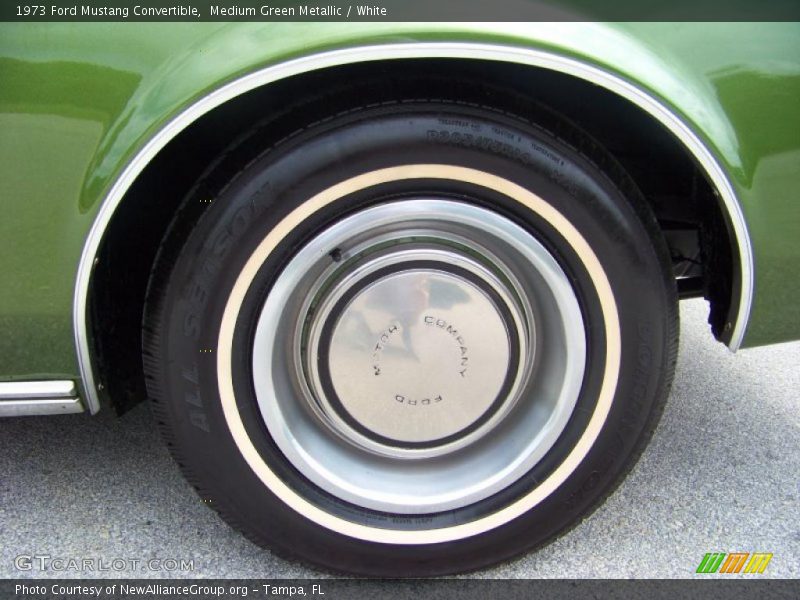 Medium Green Metallic / White 1973 Ford Mustang Convertible