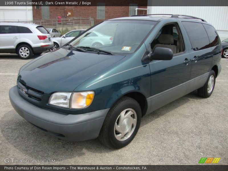 Dark Green Metallic / Beige 1998 Toyota Sienna LE