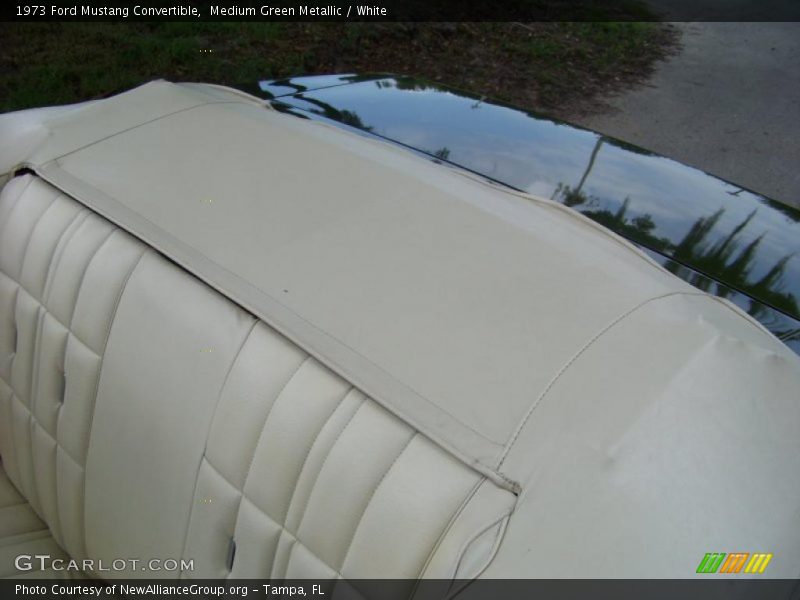Medium Green Metallic / White 1973 Ford Mustang Convertible