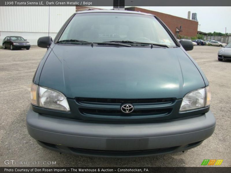 Dark Green Metallic / Beige 1998 Toyota Sienna LE
