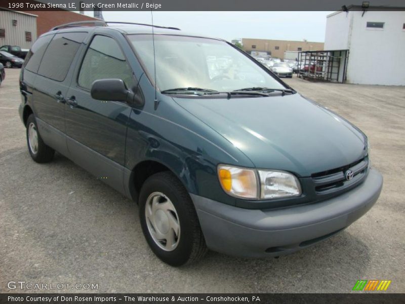 Dark Green Metallic / Beige 1998 Toyota Sienna LE