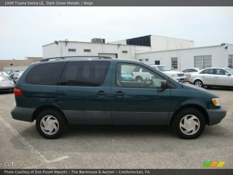 Dark Green Metallic / Beige 1998 Toyota Sienna LE