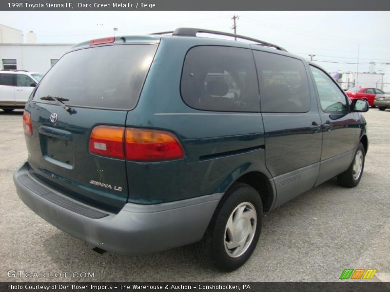 Dark Green Metallic / Beige 1998 Toyota Sienna LE