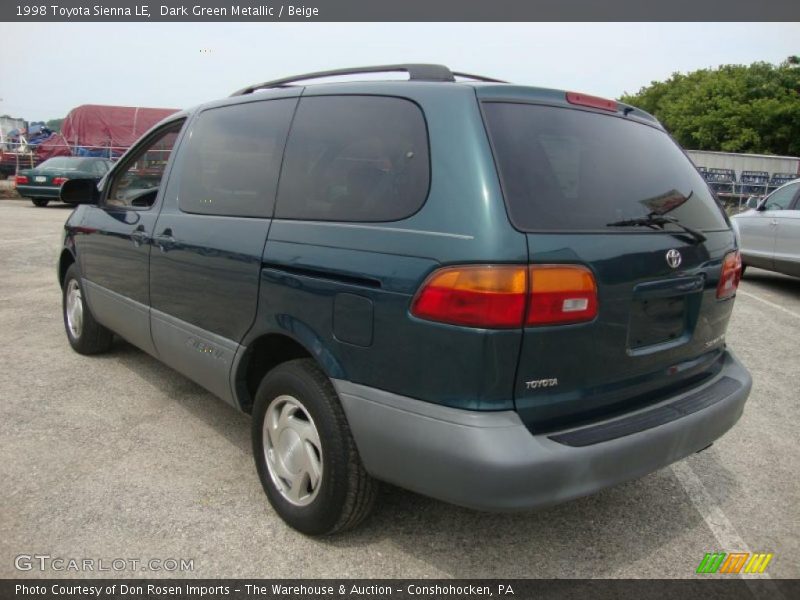 Dark Green Metallic / Beige 1998 Toyota Sienna LE